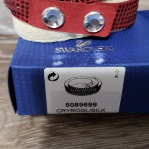 Swarovski red crystals wrap around bracelet